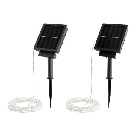Pure Garden Outdoor Starry Solar String Lights, 200 LED Lights with 8 Lighting Modes 50-LG1015